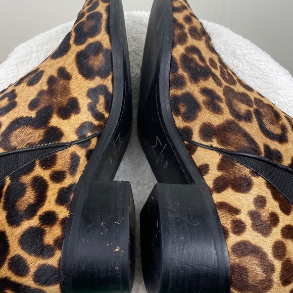 Marc Fisher Yale Ankle Boots Booties Chelsea Sz 6.5 Animal Print Calf Hair - Picture 8 of 10